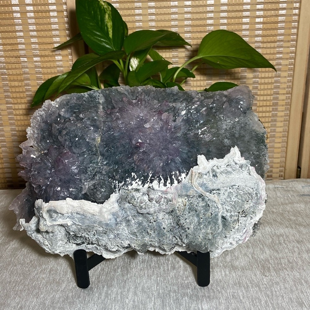 Amethyst Zeolite Natural Stone On Stand